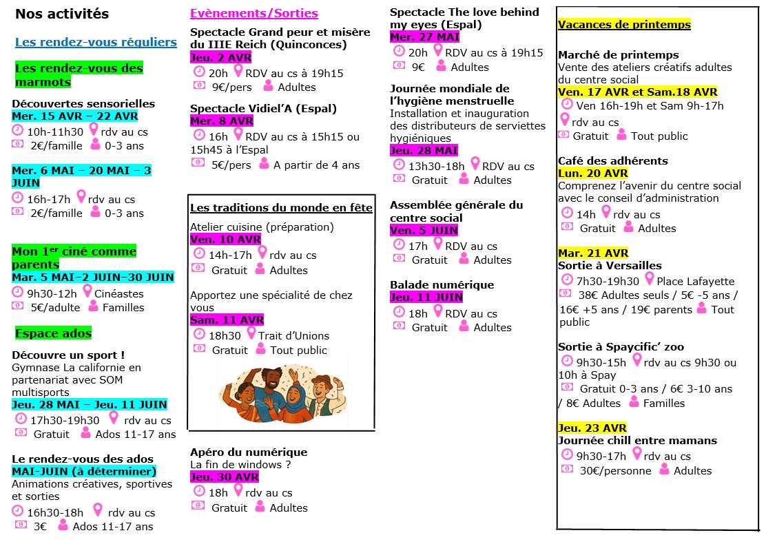 Programme de printemps